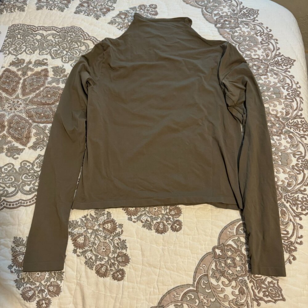 Skims Soft Smoothing Turtleneck Top Army Green 2x - image 2